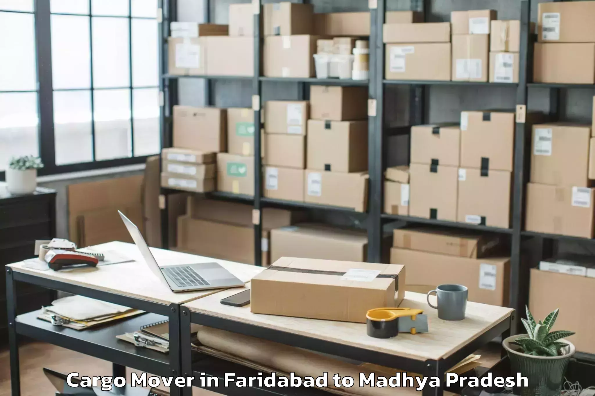 Reliable Faridabad to Gwalior Gird Cargo Mover